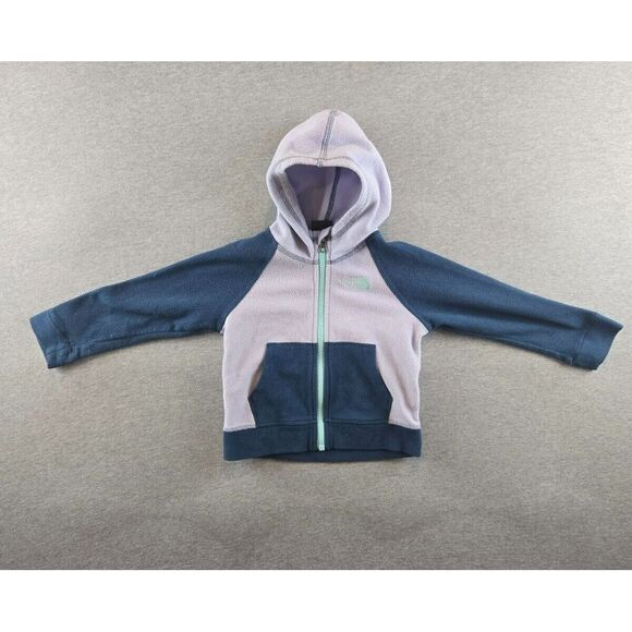 The North Face Toddler Glacier Full Zip Hoodie Sweet Lavender, Navy‎ Fleece 2T - Picture 1 of 8